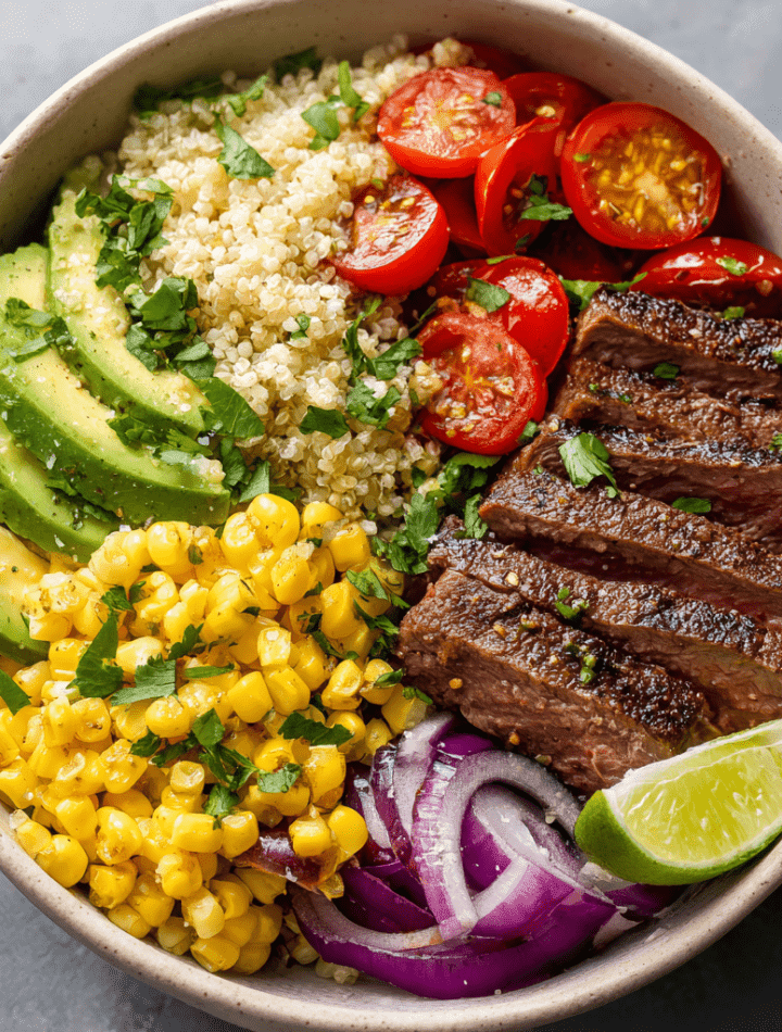 Steak, Avocado & Corn Bowl