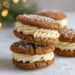 Molasses Sandwich Cookies with Vanilla-Maple Buttercream