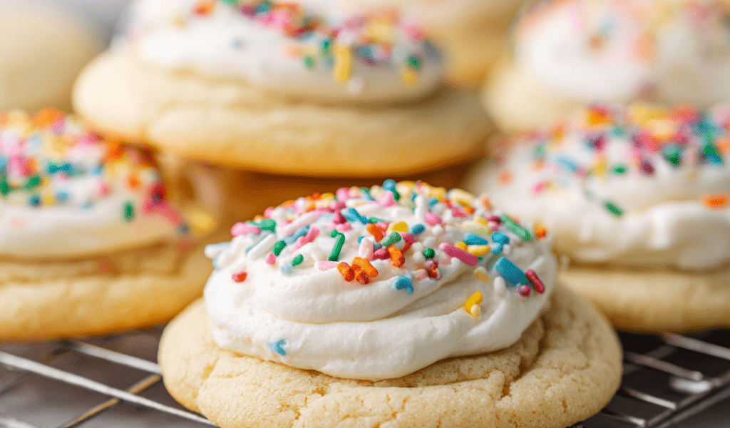 Frosted Sour Cream Cookies
