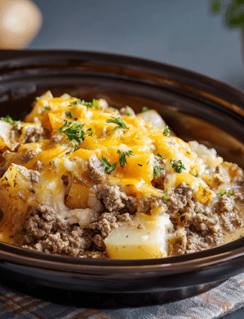 Slow Cooker Beef and Potato Casserole
