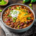 Easy Crockpot Ground Beef Chili with Beans