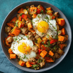 Sausage, Egg & Sweet Potato Hash