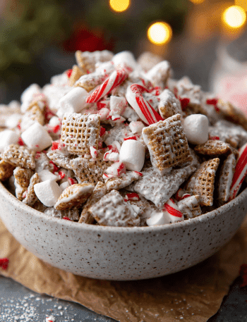Peppermint Bark Muddy Buddies – Crunchy, Cool, and Completely Addictive