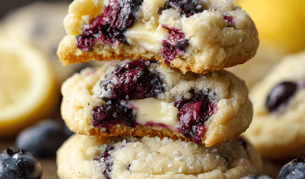 Blueberry Lemon Cheesecake Cookies