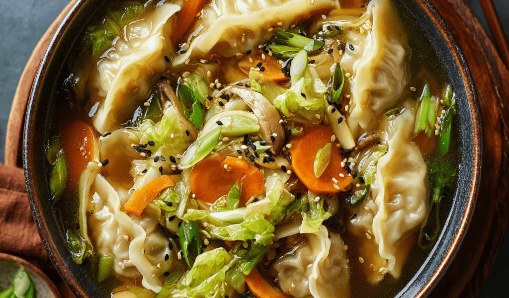 Gyoza Soup (Japanese Dumpling Soup)
