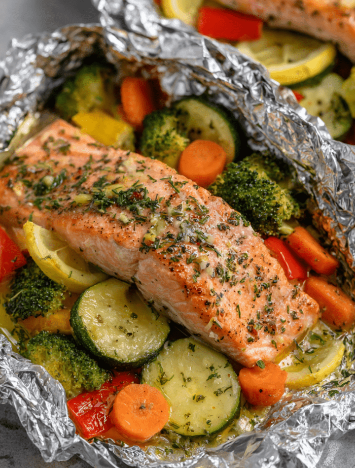 Salmon & Veggie Foil Packets