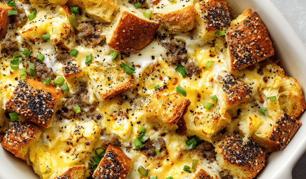 Everything Bagel Breakfast Casserole