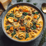 Creamy Sausage Tortellini Soup