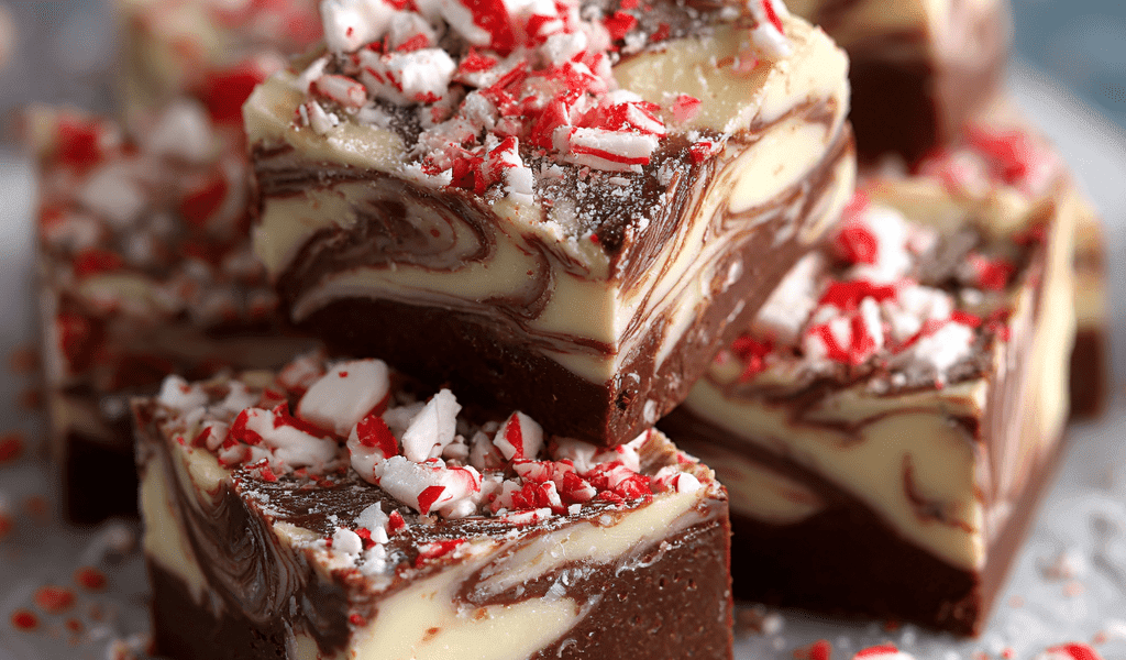 Peppermint Swirl Fudge