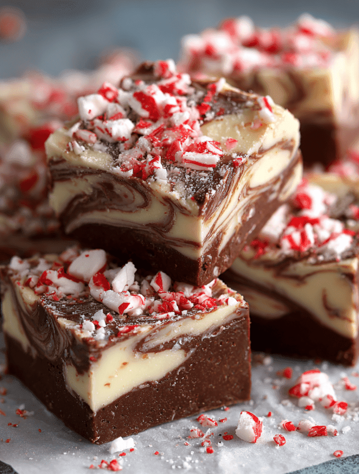 Peppermint Swirl Fudge