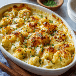 Cheddar & Chive Cauliflower Gratin
