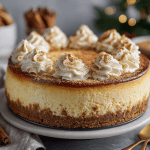 Eggnog Cheesecake with Gingersnap Crust