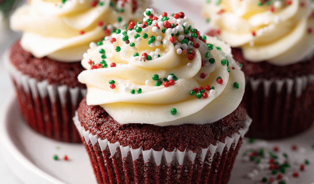 Red Velvet Cupcakes with Cream Cheese Frosting