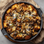 Caramelized Onion & Mushroom Bread Pudding