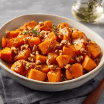 Maple Glazed Sweet Potatoes with Toasted Walnuts