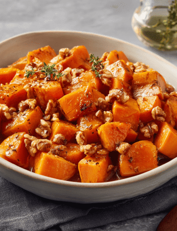 Maple Glazed Sweet Potatoes with Toasted Walnuts