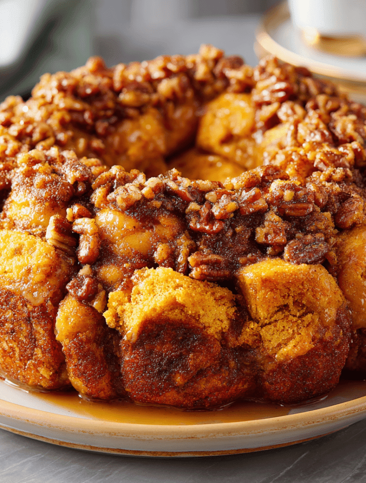 Pumpkin Pecan Pull-Apart Bread
