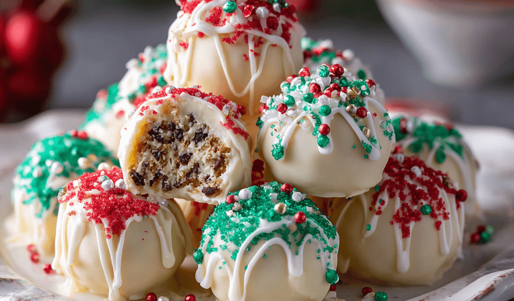 Christmas Tree Cake Truffles