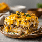Slow Cooker Steak & Cheddar Potato Casserole