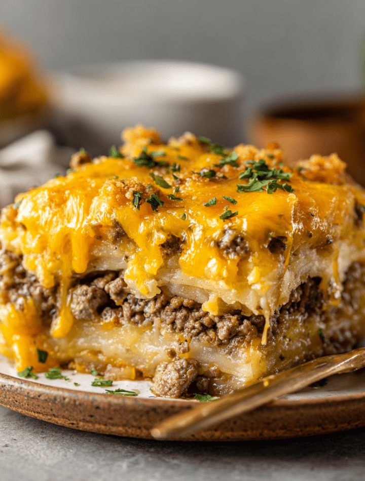 Slow Cooker Steak & Cheddar Potato Casserole