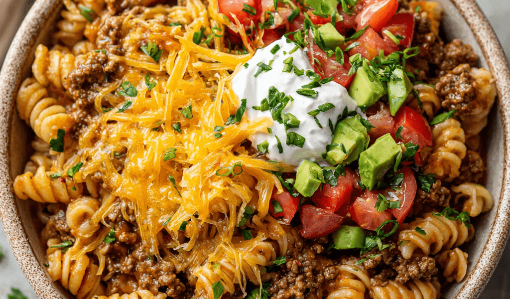 Crockpot Taco Pasta
