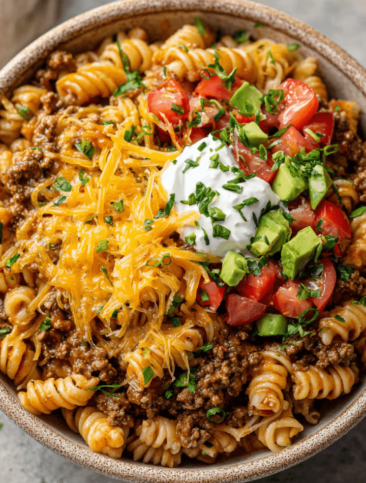 Crockpot Taco Pasta