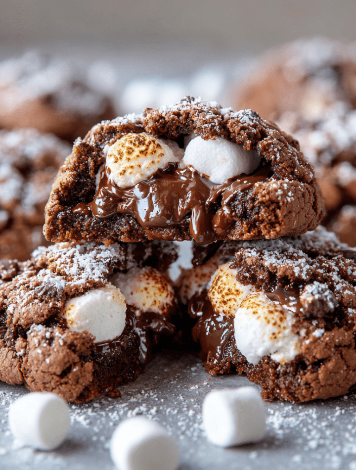 Marshmallow-Surprise Hot Cocoa Cookies