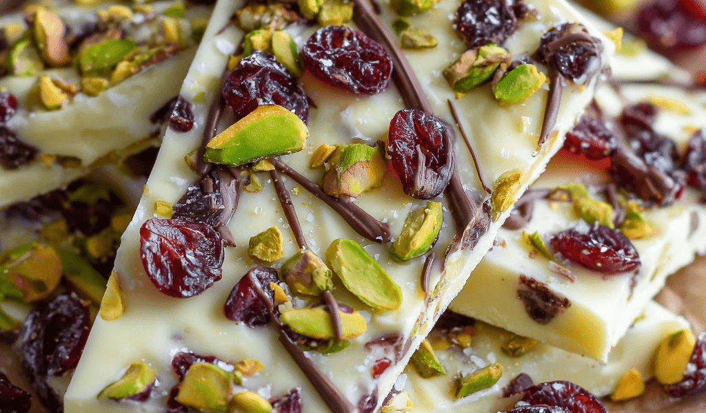 Christmas Cranberry Pistachio Bark