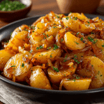 Slow Cooker Amish Savory Onion Potatoes