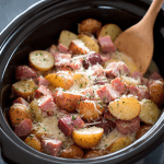 Slow Cooker Ham and Potatoes