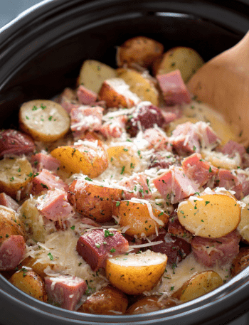 Slow Cooker Ham and Potatoes