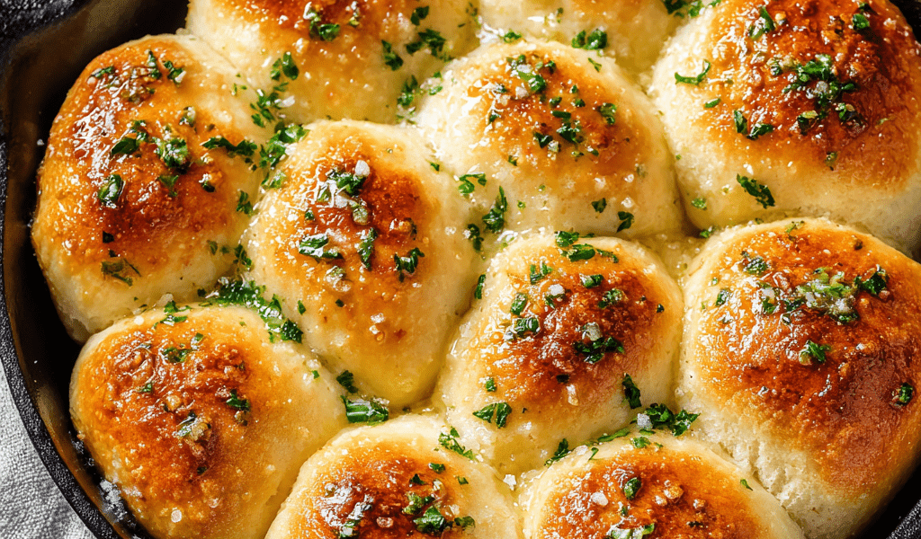 Easy Garlic Butter Dinner Rolls