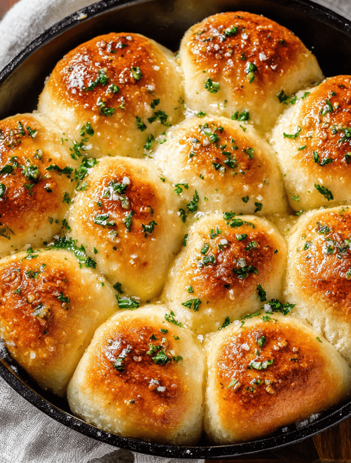 Easy Garlic Butter Dinner Rolls