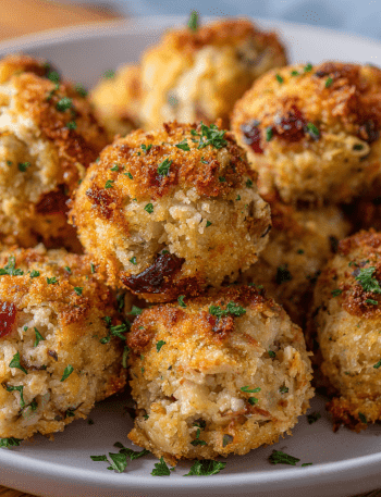 Crispy Turkey Stuffing Balls