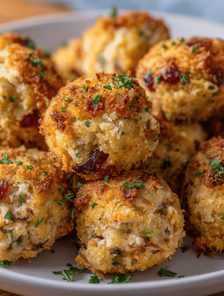 Crispy Turkey Stuffing Balls