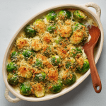Brussels Sprouts Au Gratin with Parmesan Crust