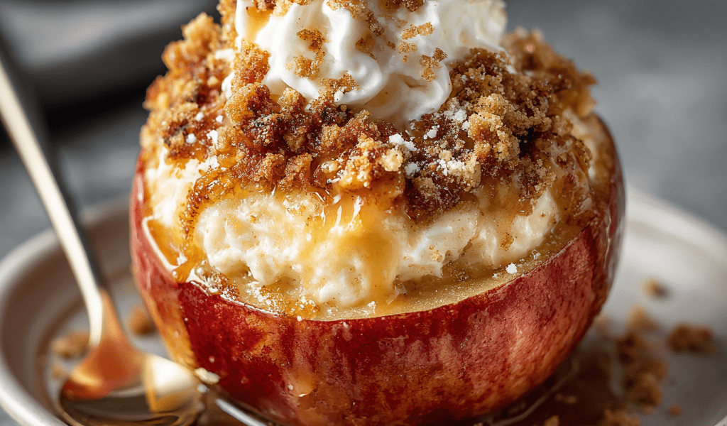 Cheesecake Stuffed Baked Apples