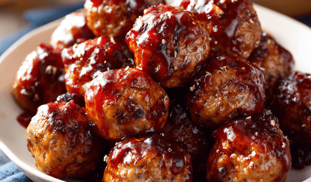 Mini Meatballs in Cranberry BBQ Sauce