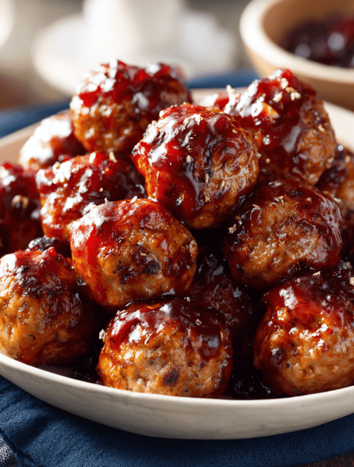 Mini Meatballs in Cranberry BBQ Sauce