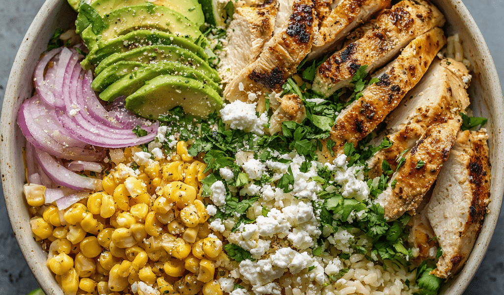 Easy Street Corn Chicken Rice Bowl