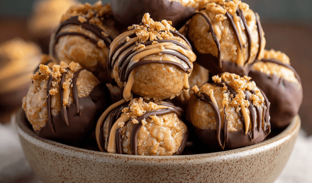 Peanut Butter Balls with Rice Krispies