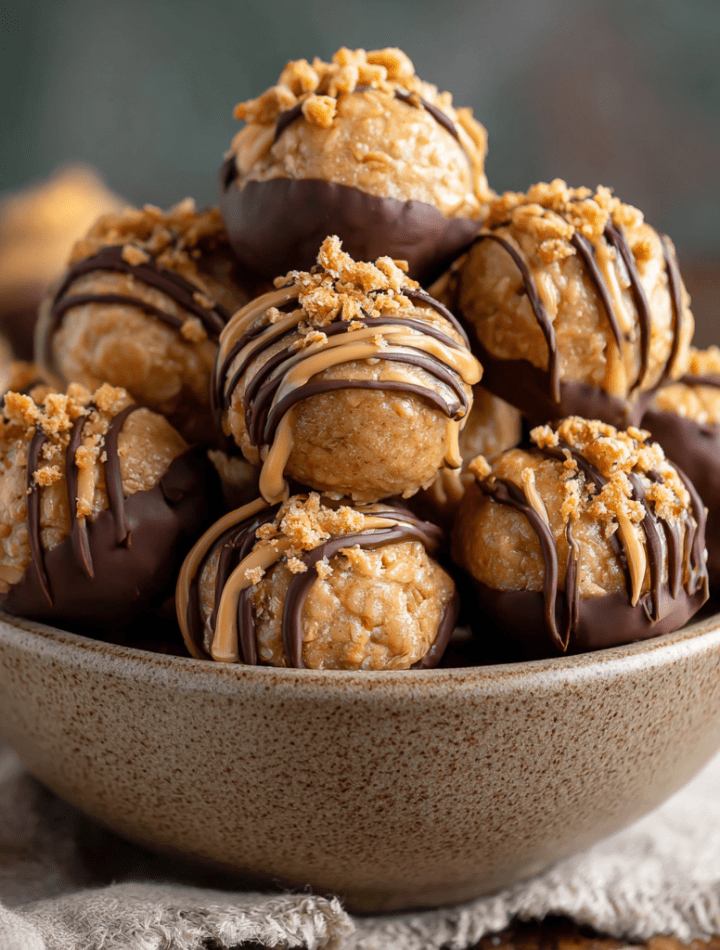 Peanut Butter Balls with Rice Krispies