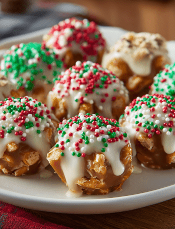 Christmas Caramel Pretzel Bites – Sweet, Salty, and Super Festive