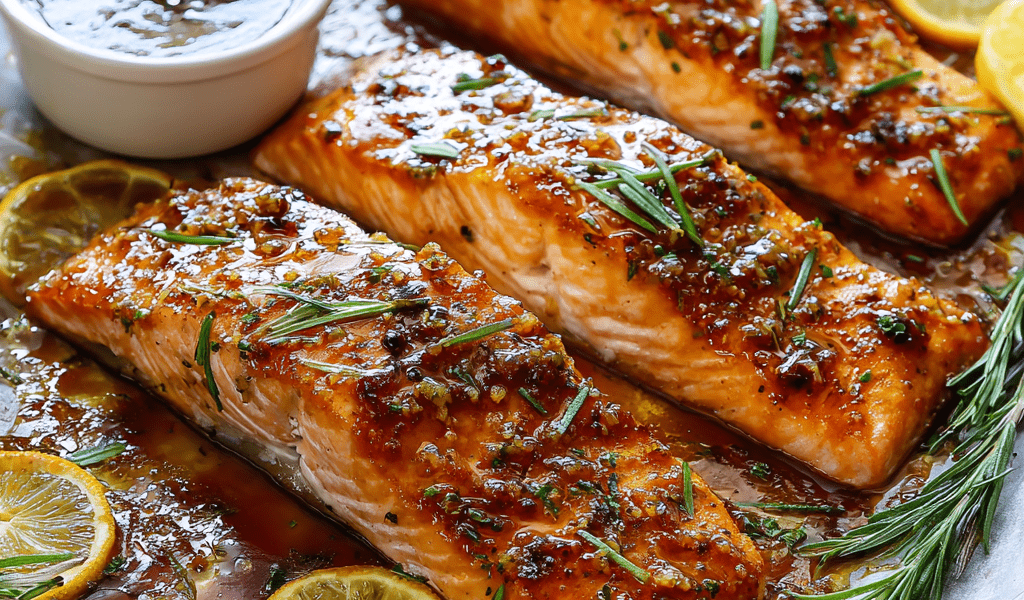 Maple Dijon Glazed Salmon