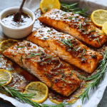 Maple Dijon Glazed Salmon