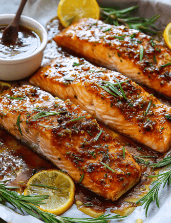 Maple Dijon Glazed Salmon