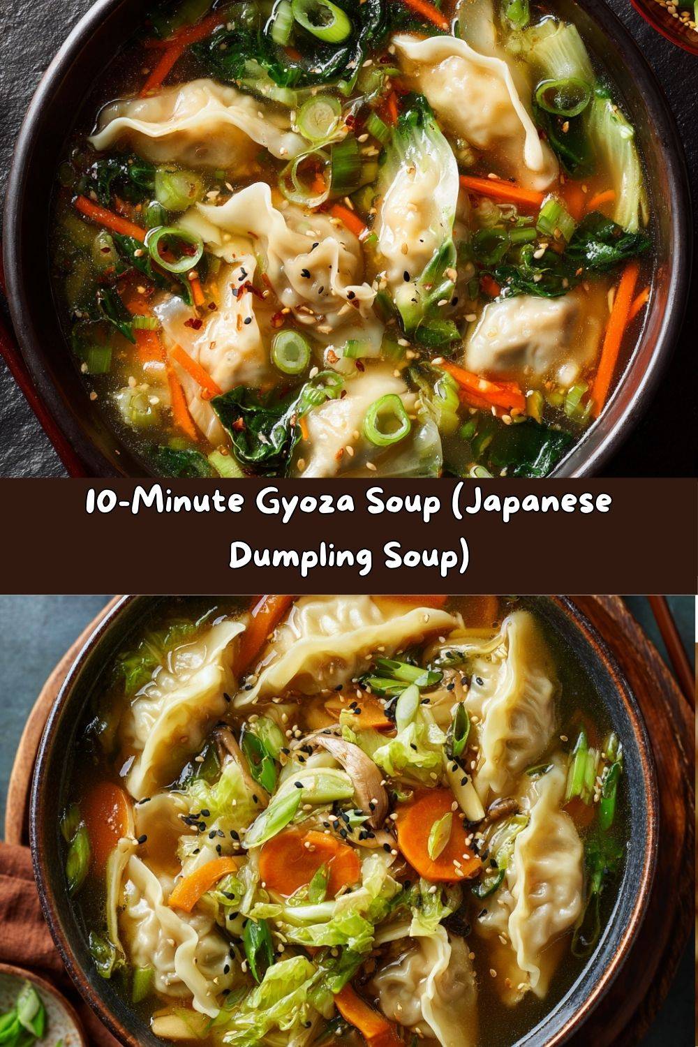 Gyoza Soup (Japanese Dumpling Soup)