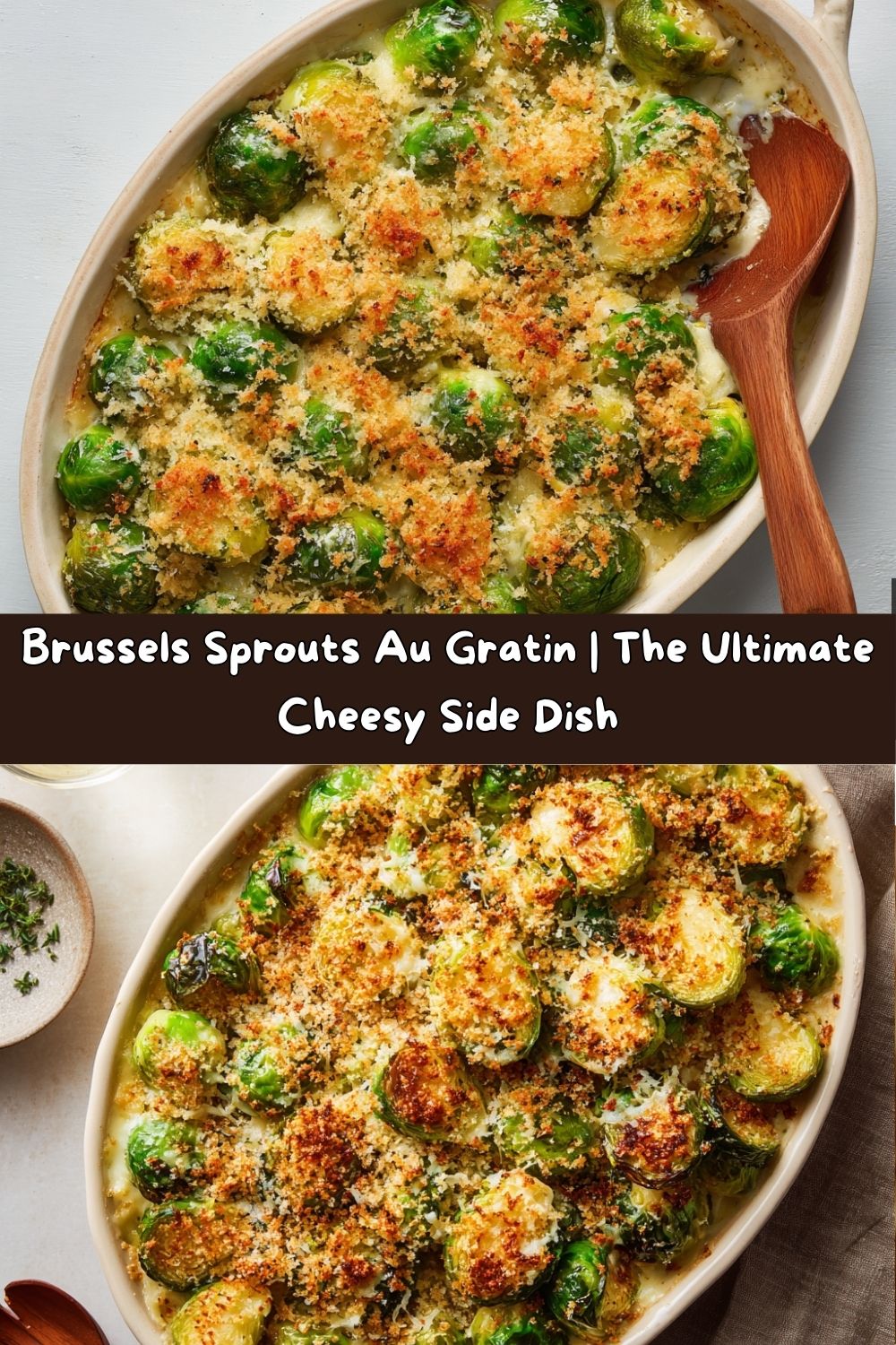Brussels Sprouts Au Gratin with Parmesan Crust