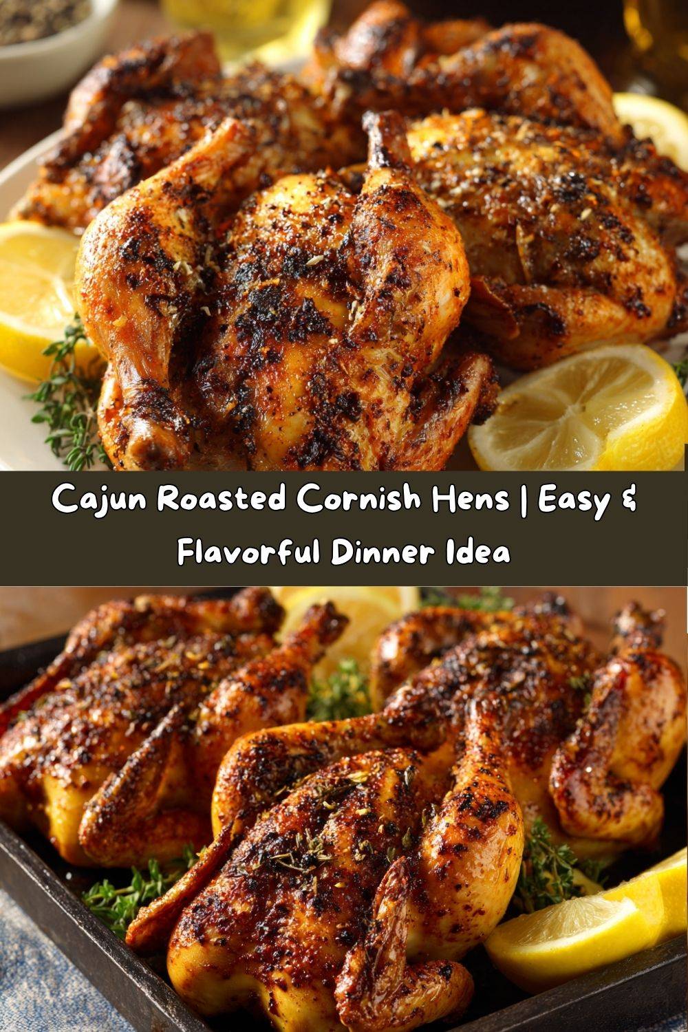 Cajun Roasted Cornish Hens