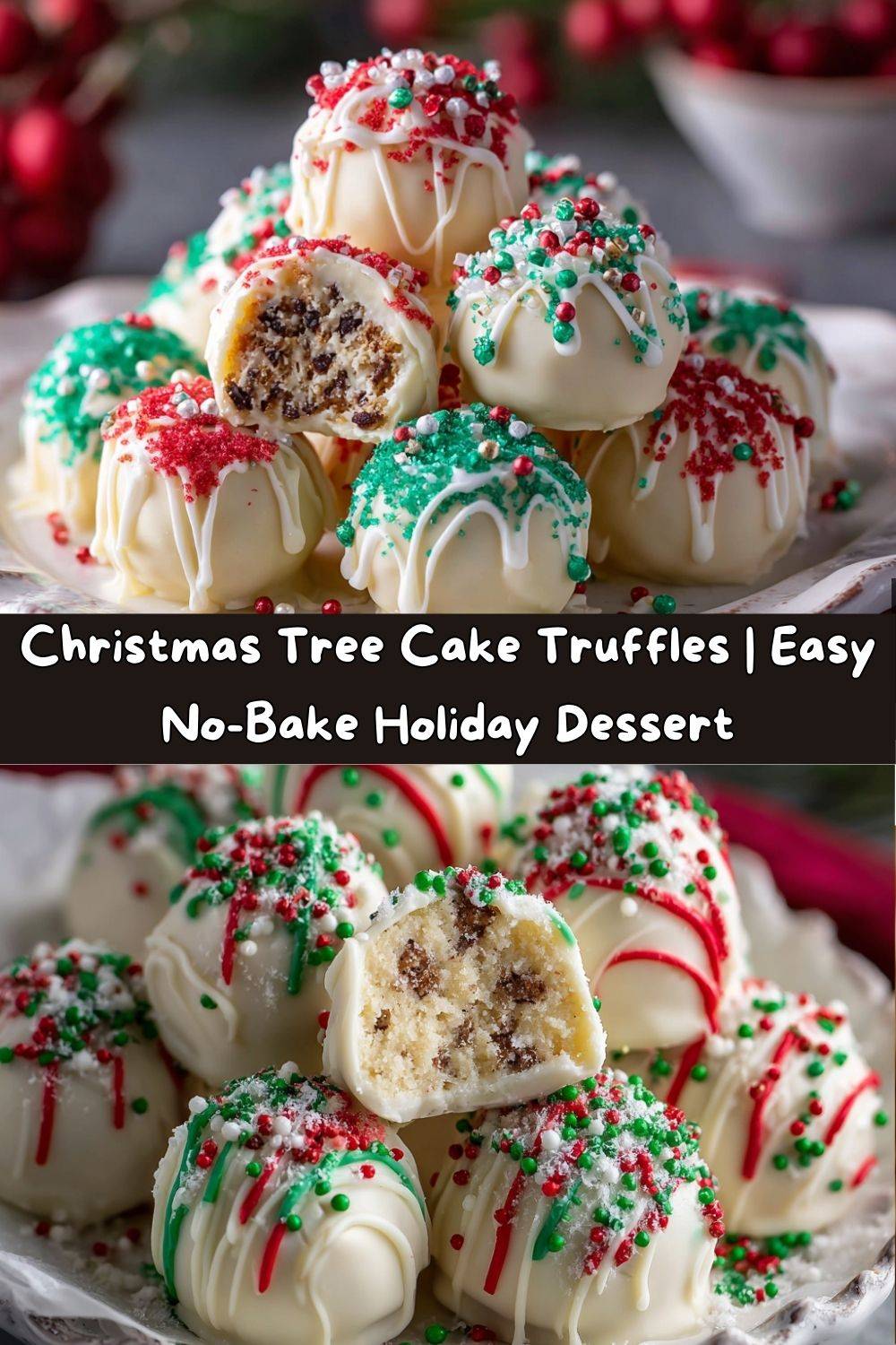 Christmas Tree Cake Truffles